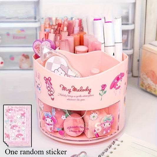 Cute Sanrio Kuromi & Melody Desk Organizer