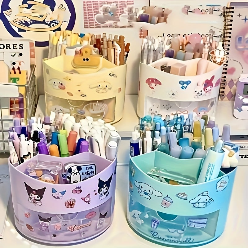Cute Sanrio Kuromi & Melody Desk Organizer
