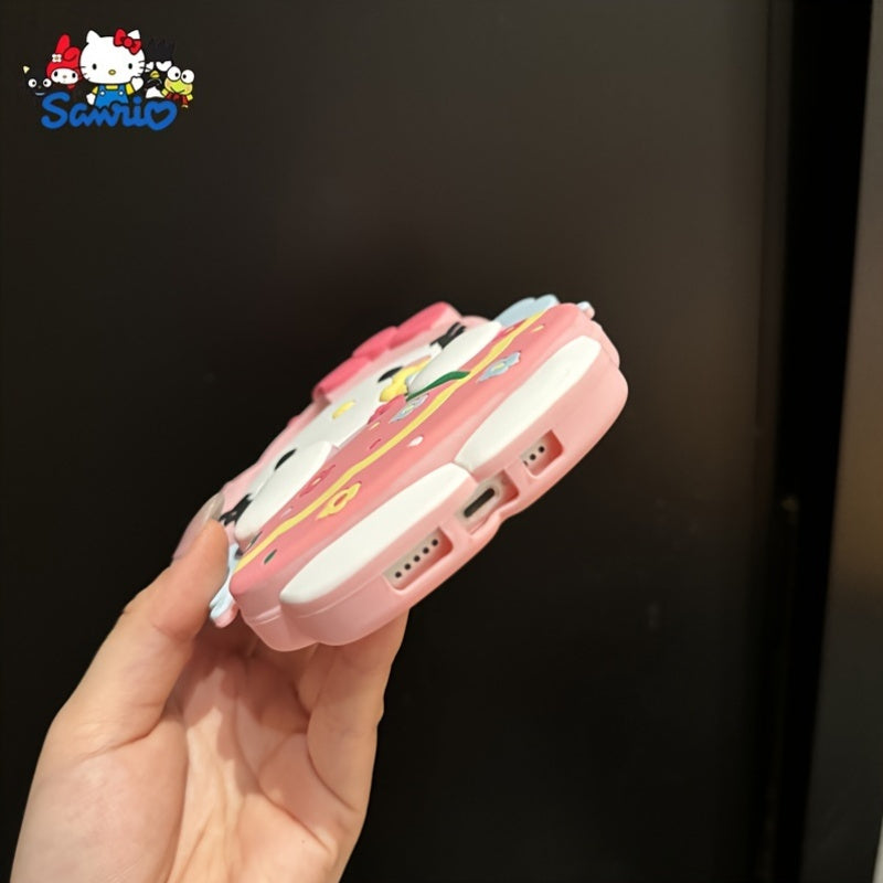 Hello Kitty Officially Licensed Cartoon Phone Case - Full Silicone Soft Shell for iPhone 15/14/13/12/11/XS/XR/X Plus Pro Max Mini