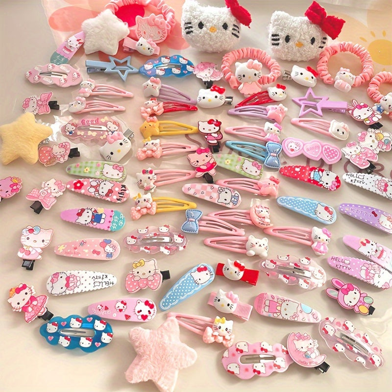 30pcs Cute Cartoon-Themed Hair Accessories and Clips: