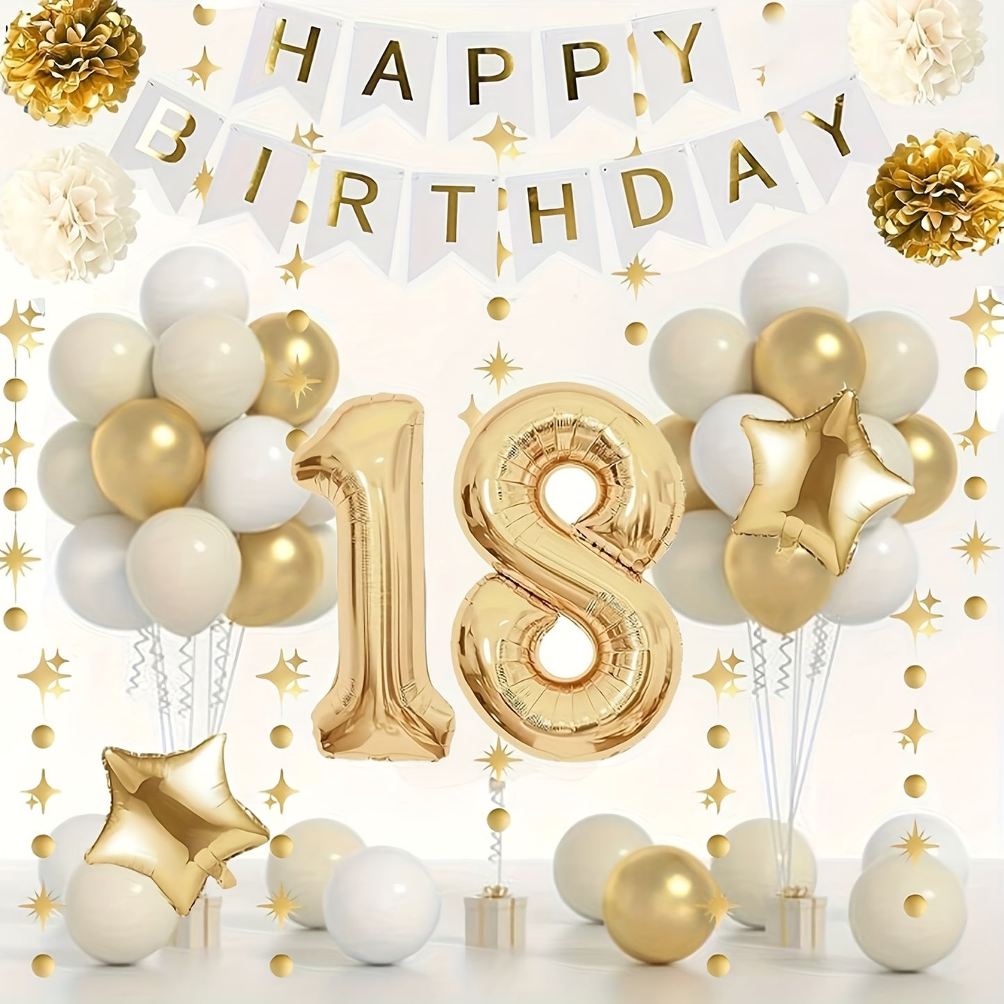Large 40 Inch Golden Metallic Aluminum Film Balloons - No Electricity Needed Party Decoration for Birthdays, Anniversaries, New Year Celebrations - Suitable for Ages 14+, Set of 1