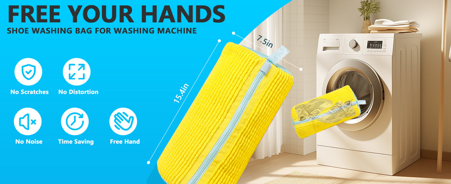 Sturdy Washing Machine Bag for Shoes of Every Kind - Features a Zipper Closure And a Soft,.