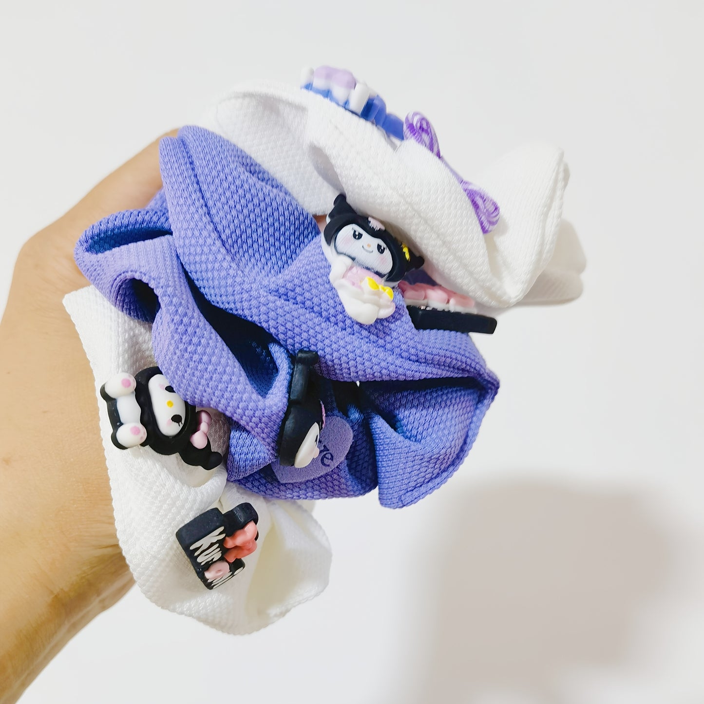 1 Set 4pcs Sanrio Cartoon for kuromi Hair Tie Decorative Hair Band, Non-Slip, for Women, Daily Use