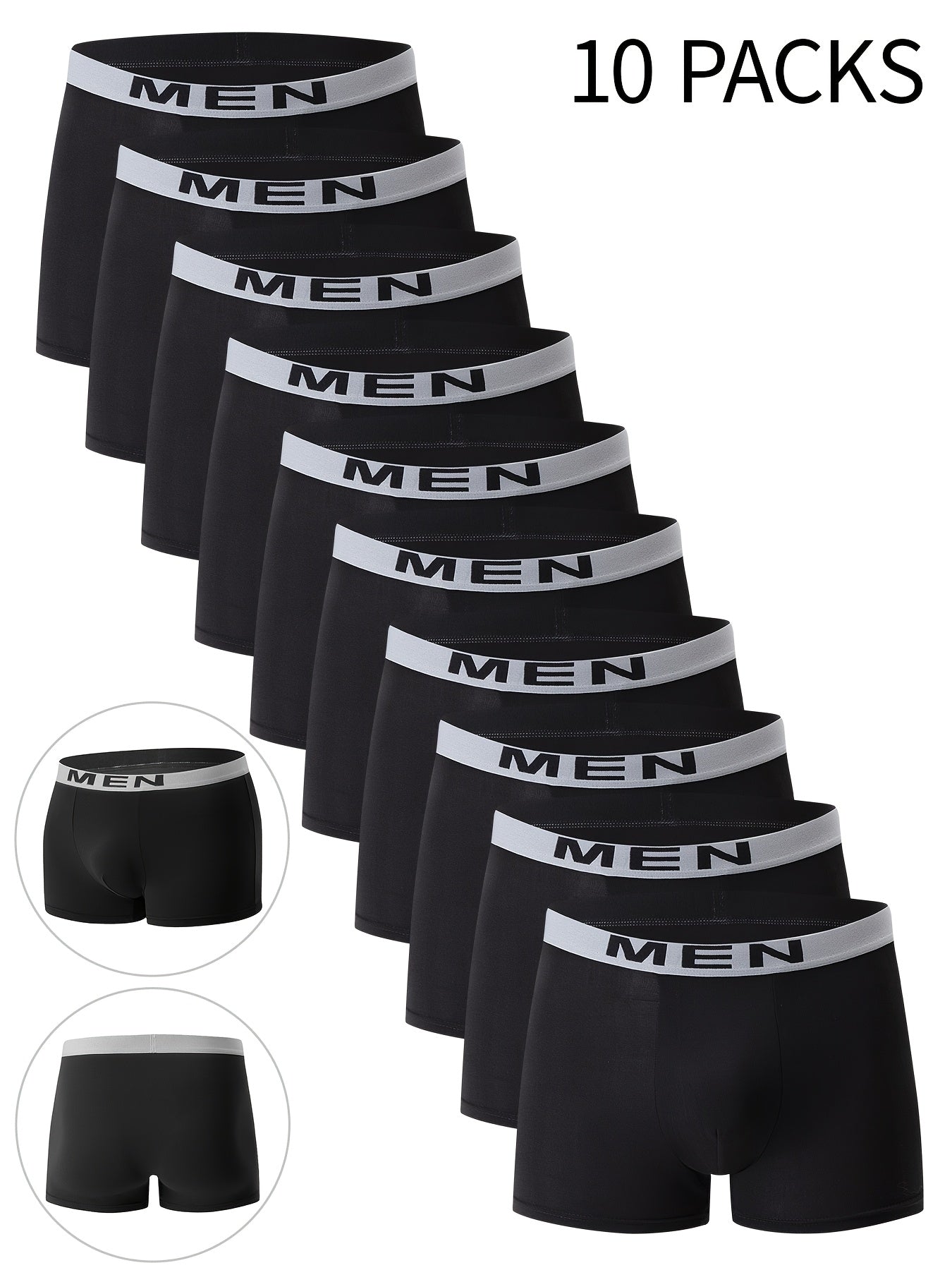 10-Pack Men'S Boxer Briefs - Breathable, Comfortable, Stretchy Underwear.