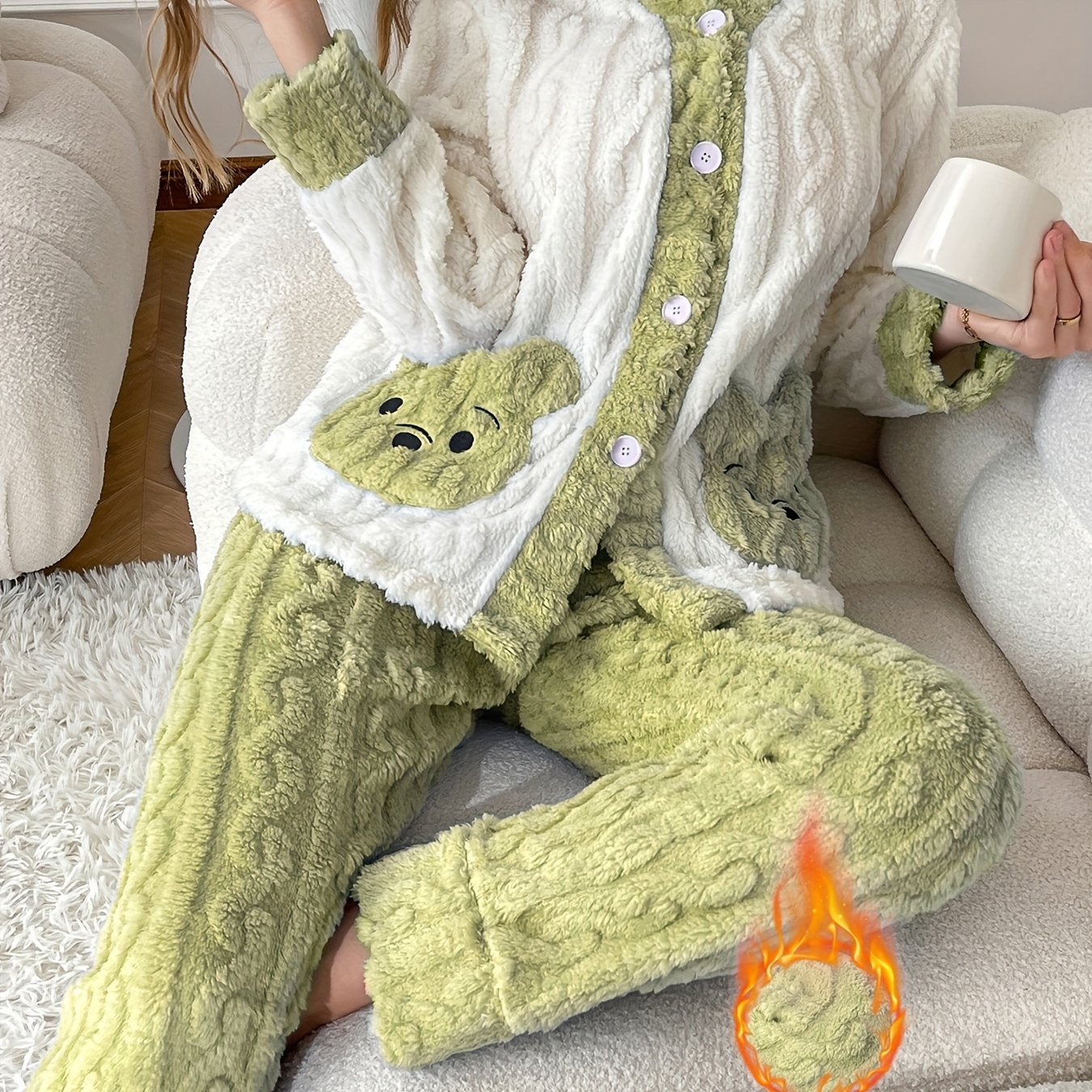 Autumn/Winter New 's Pajama Set, Long Sleeve & Legs