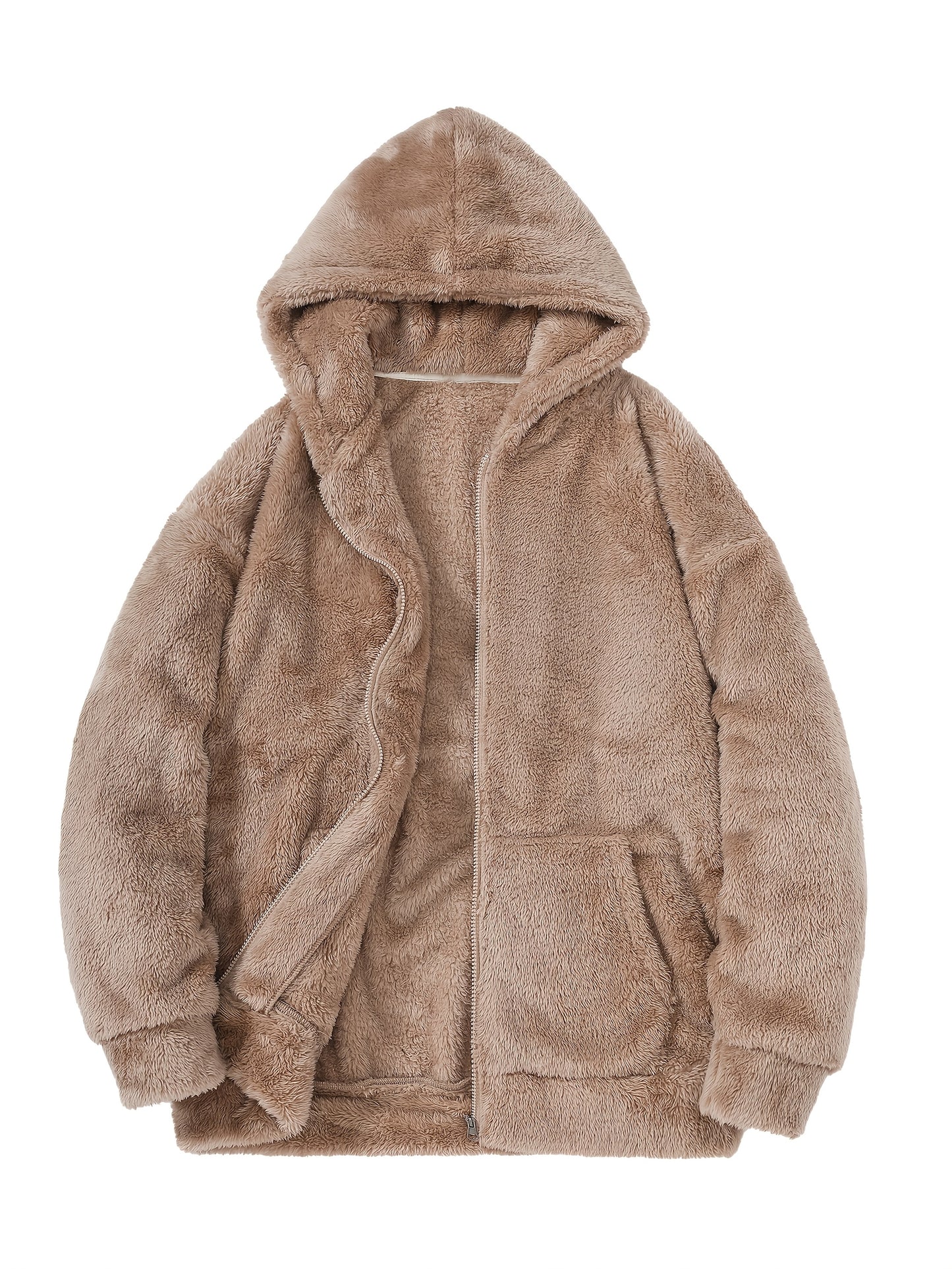 Men'S Solid Colour Hooded Sweatshirt with Long Pants, a Thickened And Warm Two-Piece Set.