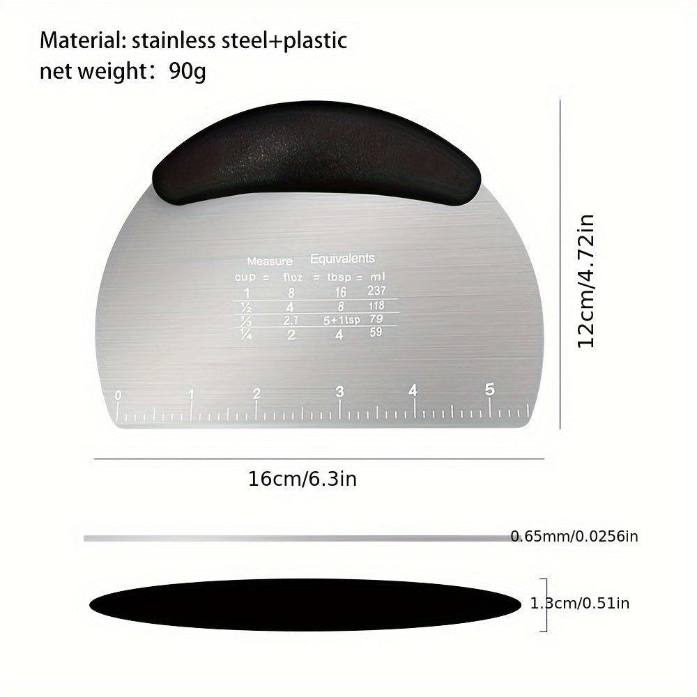Stainless Steel Pastry Scraper – Multipurpose Baking Tool