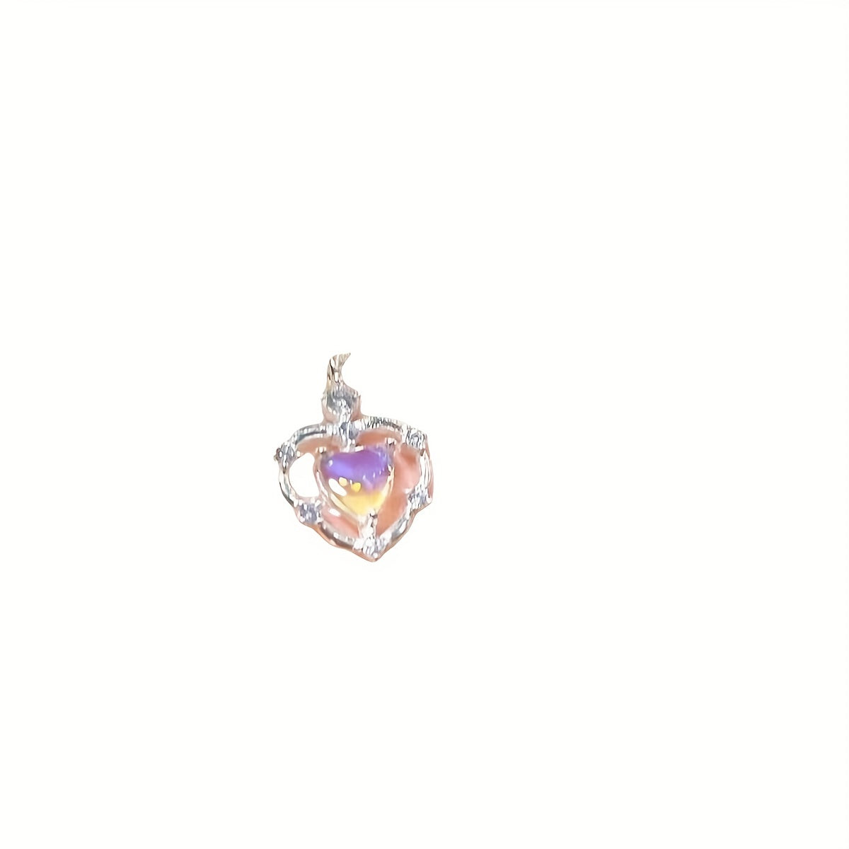 1pc Gradient Love Necklace, Love Clavicle Chain For Men And Women