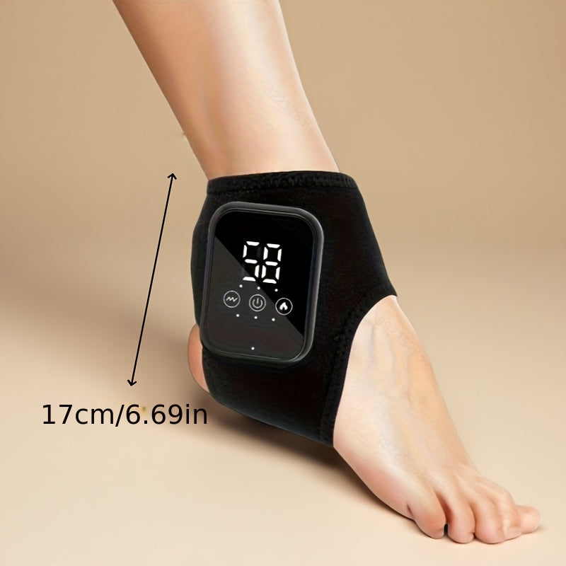 Ankle Massager with LCD Touchscreen, Vibration & Hot Compress Function .