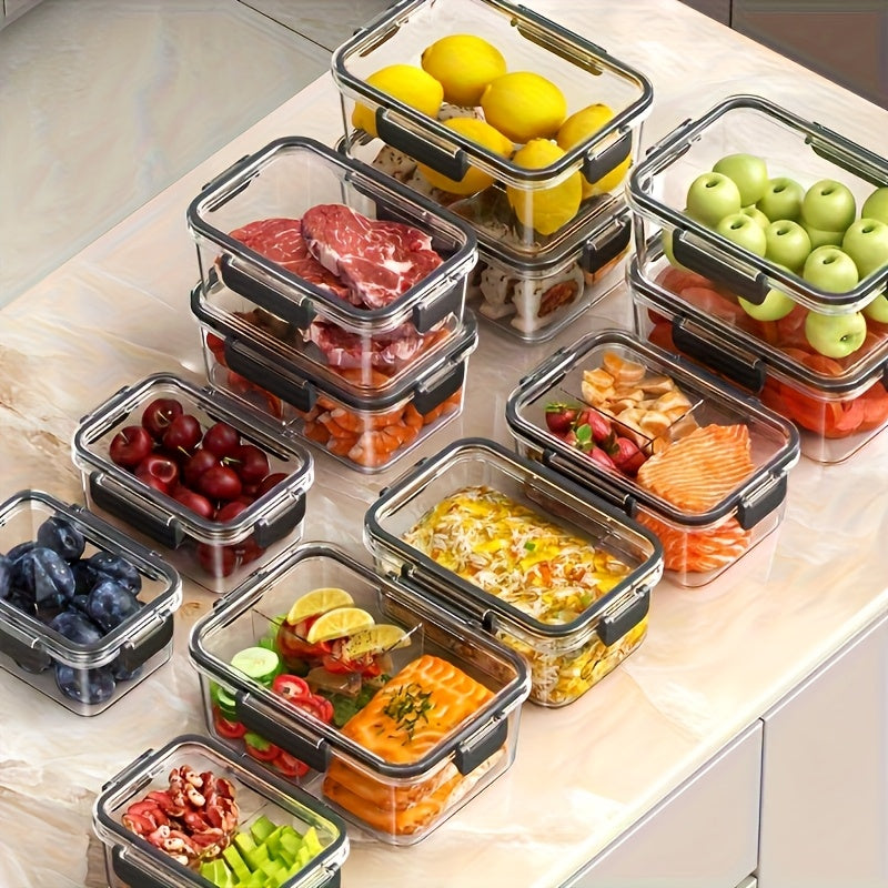 12pcs Stackable Containers 12pcs Stackable Refrigerator Storage Containers with Sealing Lid