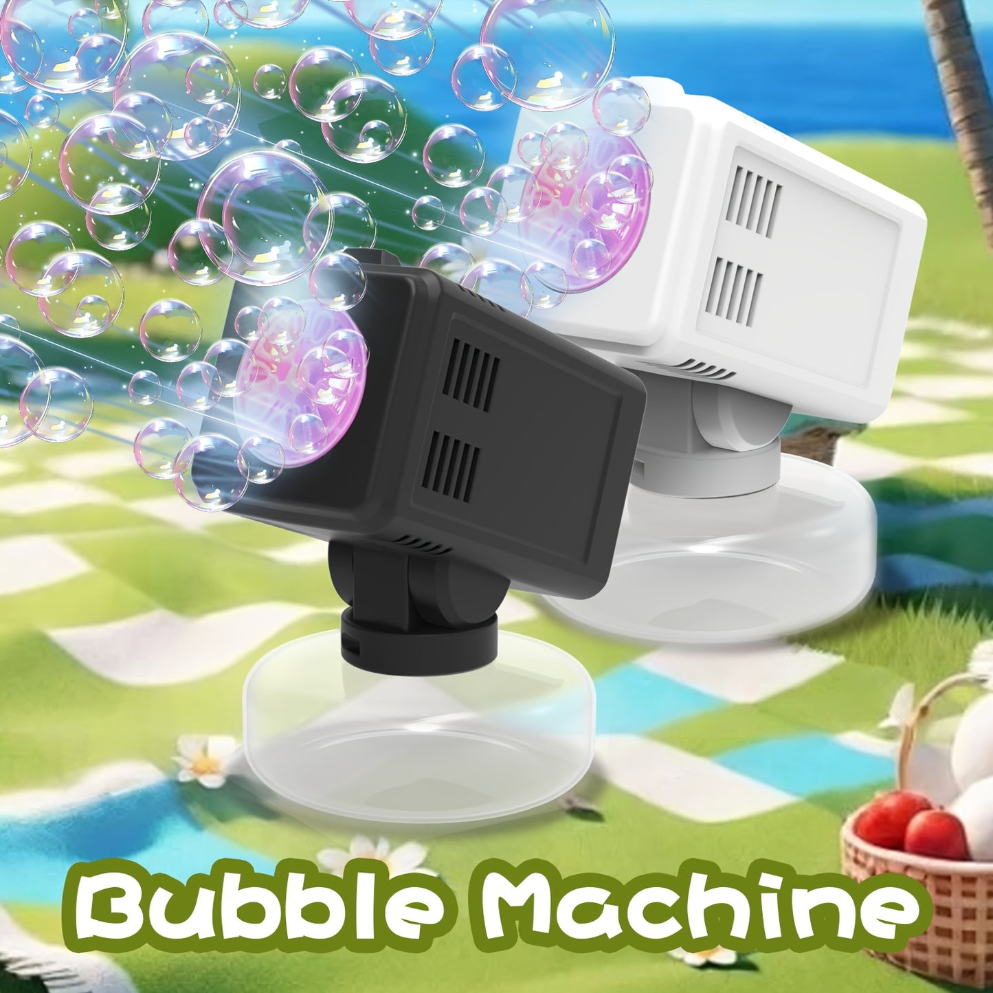 Fully Automatic Bubble Machine Birthday Holiday Gift Toy Portable Bubble Machine Party Outdoor Toys Without Battery, No Bubble Water