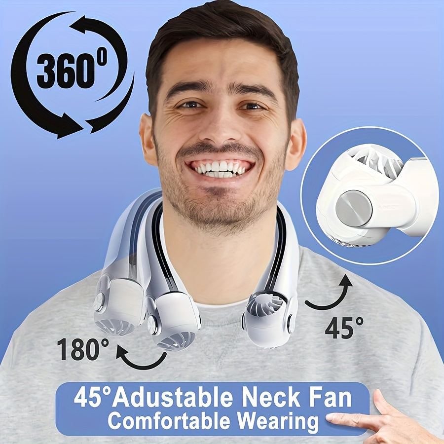Upgraded Bladeless Neck Fan – Portable, Rechargeable, Wearable Cooling