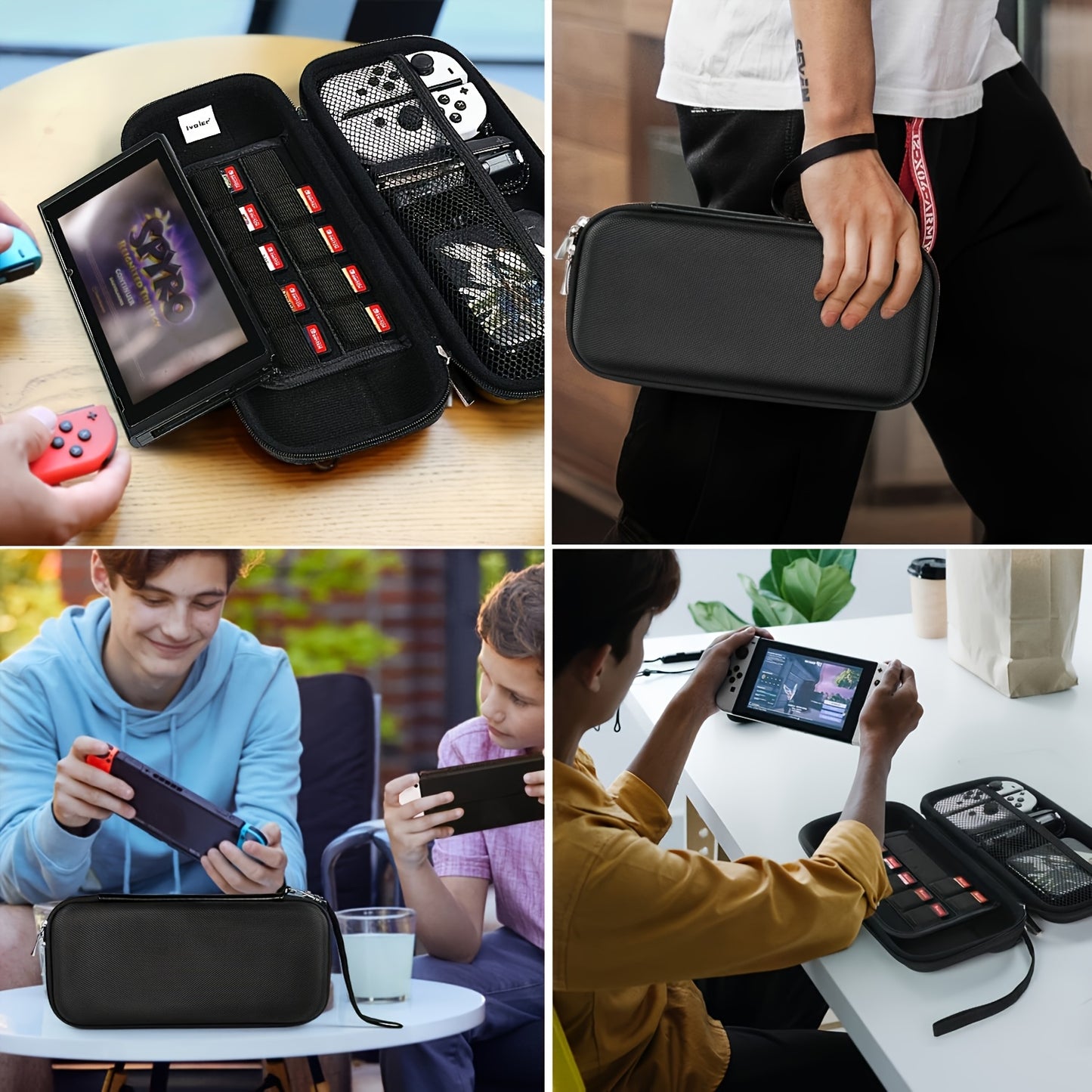[Switch Storage Case] Waterproof, Shockproof, Dustproof Storage Case for Switch | for All Game Cards, Cables, Earphones, Etc. and Easy to Carry