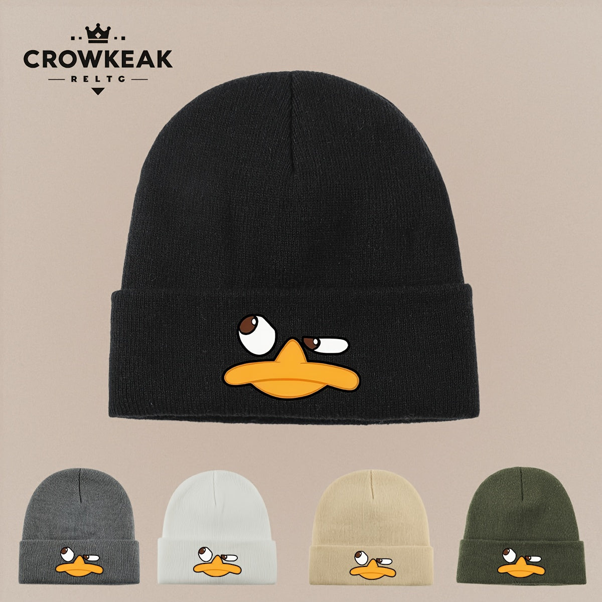 Angry Duck Face Winter Beanie Hat