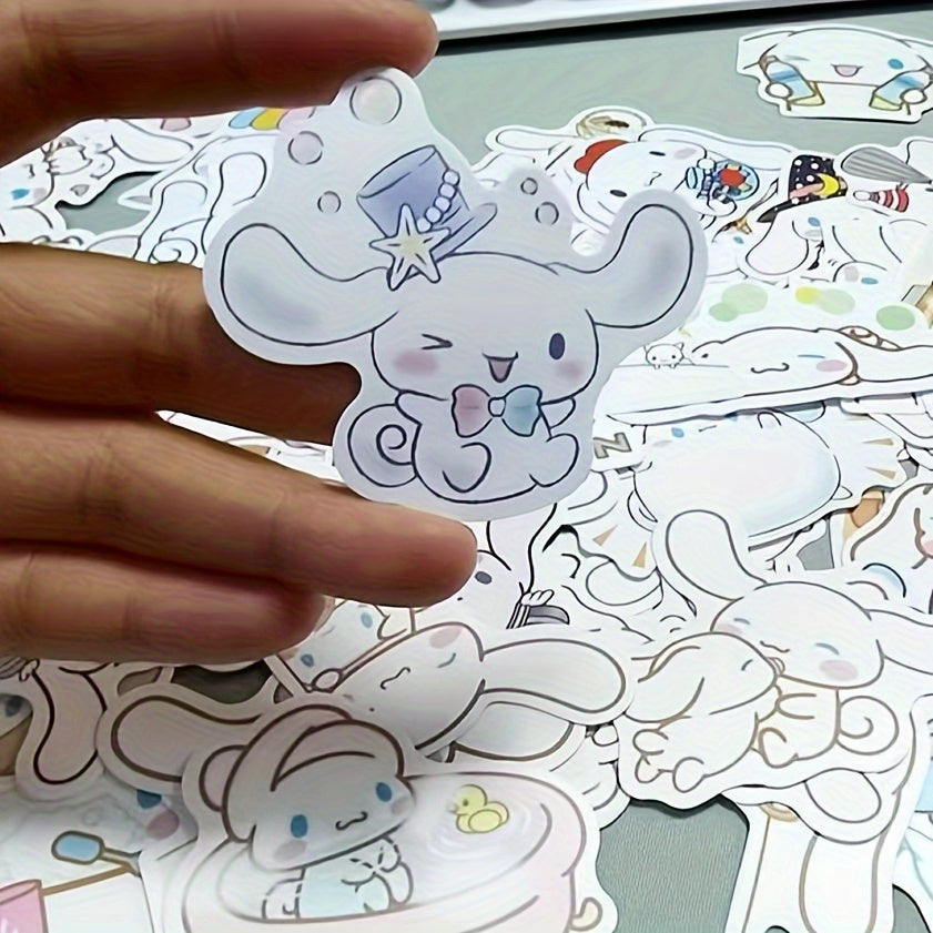 50 PCS Sanrio Kawaii Sticker Collection Deluxe - Vibrant, Waterproof, Laptop-Friendly Stickers Featuring Adorable Kuromi, Cinnamoroll & Friends - Perfect for Customizing Phones, Luggage, Water Bottles, Journals and More!