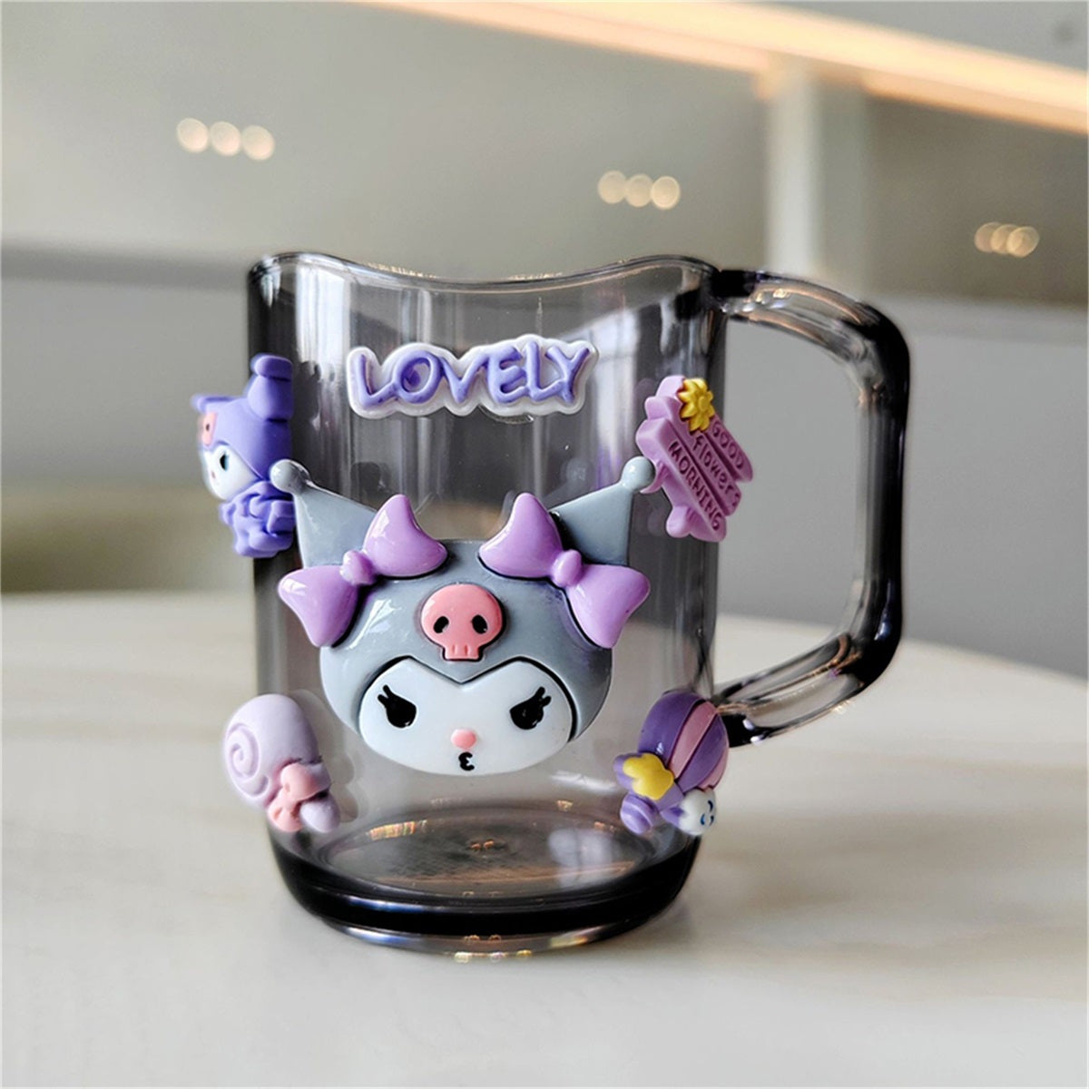 theme plastic toothbrush and rinse cup, durable and easy to clean, very suitable for home and dormitory, bathroom accessories | fun design | durable structure.