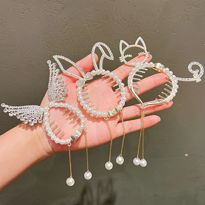 6pcs Creative Animal Design Metal Hair Clip Set, Stylish and Cute Hair Accessories for Everyday Use, Parties, or Gifts – Elegant Hairstyle Clips