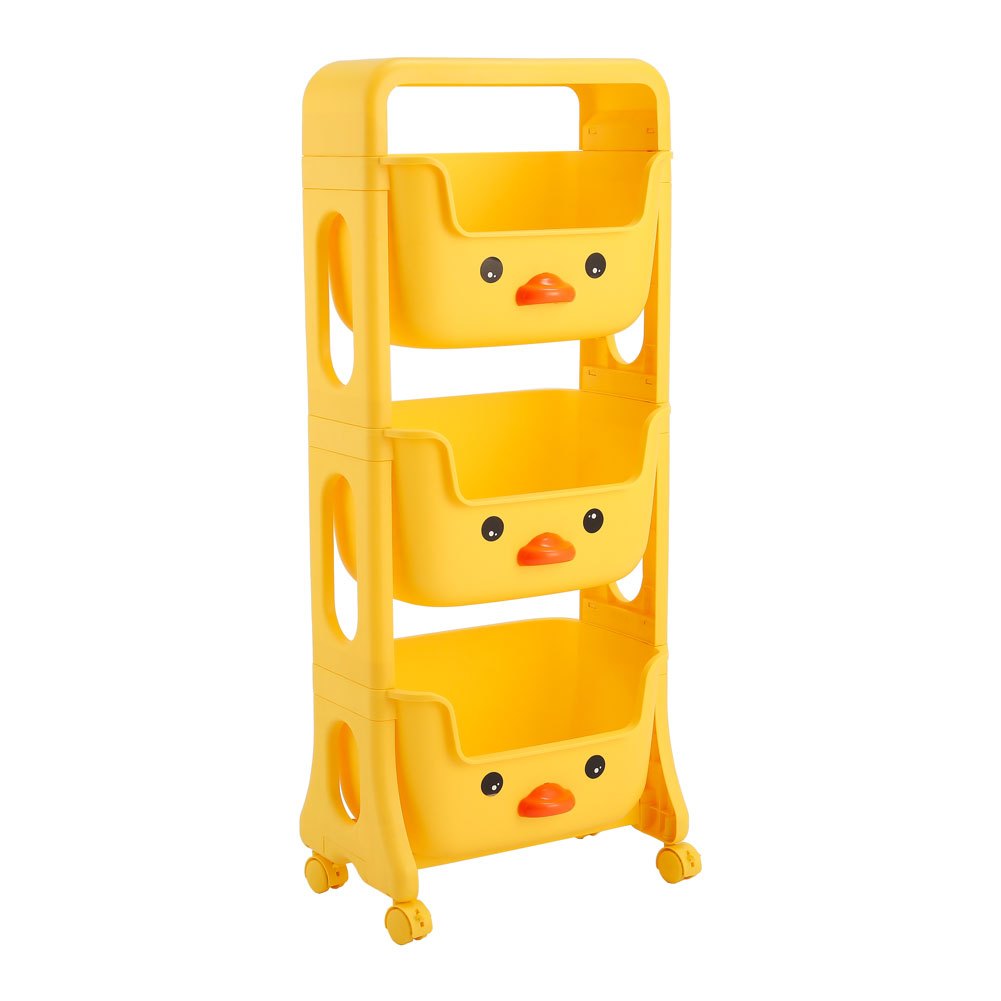Three-layer Small Yellow Duck Storage Shelf