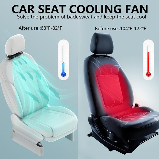 Car Electric Fan Kit, Mini Car Cooling Fan with Adjustable Speeds, USB Powered