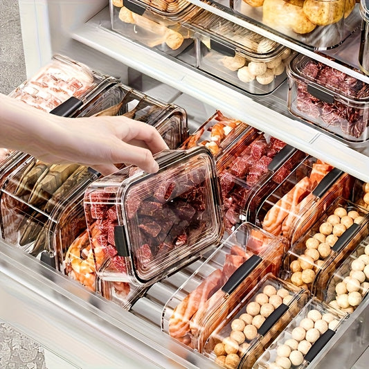 12pcs Stackable Containers 12pcs Stackable Refrigerator Storage Containers with Sealing Lid