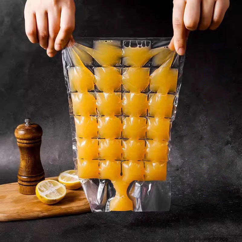 20pcs Disposable Ice Cube Bags – Self-Sealing, Free Funnel Included
