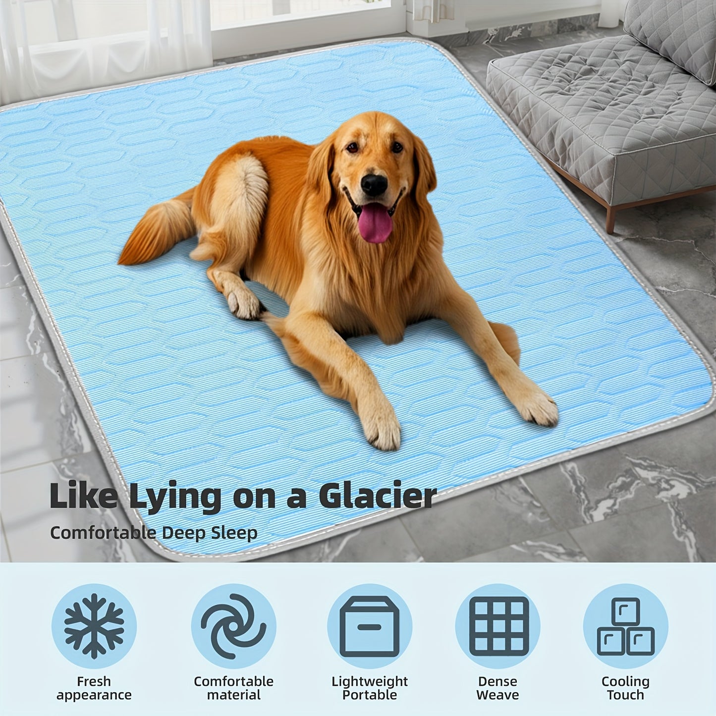 [2025 UPGRADED ICE-COOl MODEL] Summer Pet Cooling Mat Pad And Sleeping Pad Bed for Cat & Dog - Sweat Absorbent Surface - Keeps your pets cool and comfortable all summer long - Suitable for Small, Medium, and Large Cats & Dogs