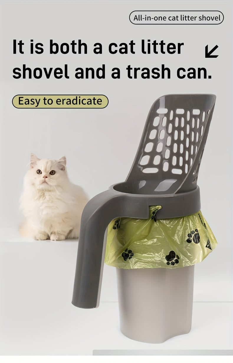 2-in-1 Cat Litter Scoop with Trash Can
