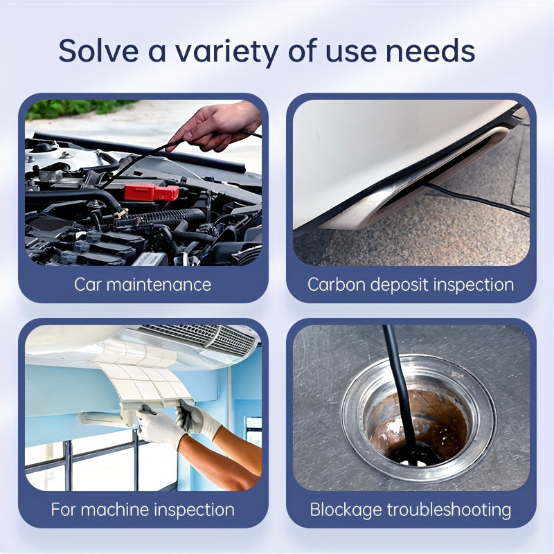 4.3in LCD Screen Industrial Endoscope 8mm Dual/ Single Lens, Endoscope Camera, Auto Repair Plumbing House Auxiliary,