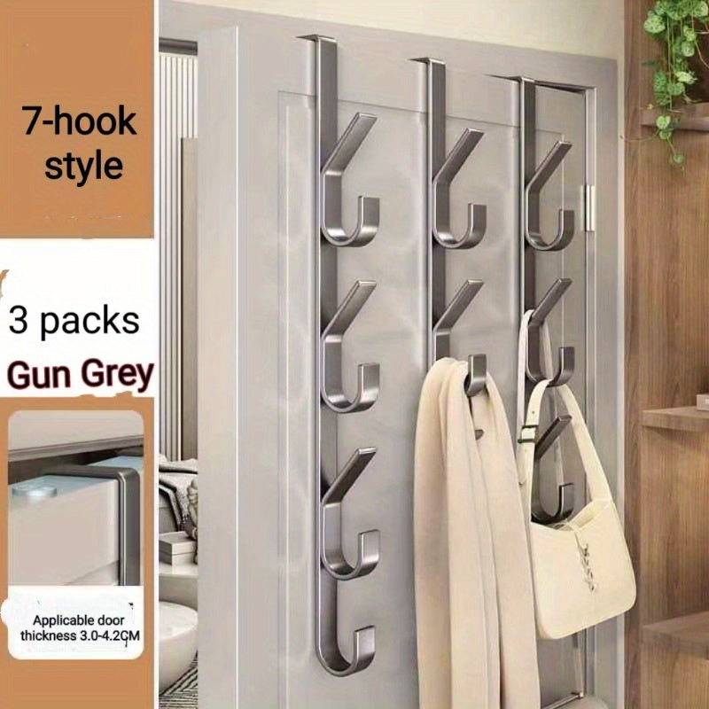 Stainless Steel Hooks Space-Saving Stainless Steel Over-the-Door Hooks.