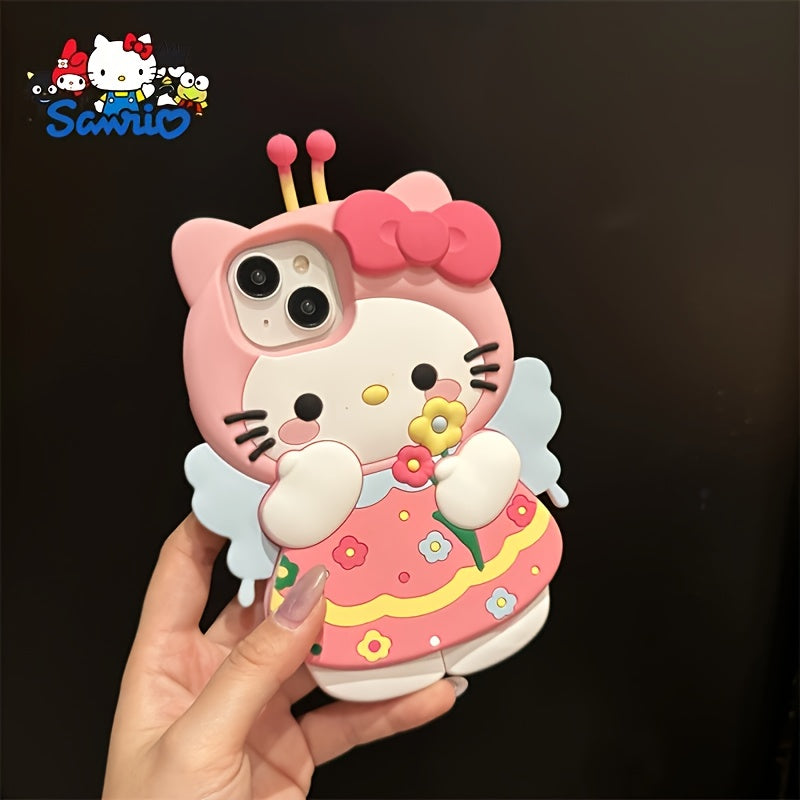 Hello Kitty Officially Licensed Cartoon Phone Case - Full Silicone Soft Shell for iPhone 15/14/13/12/11/XS/XR/X Plus Pro Max Mini