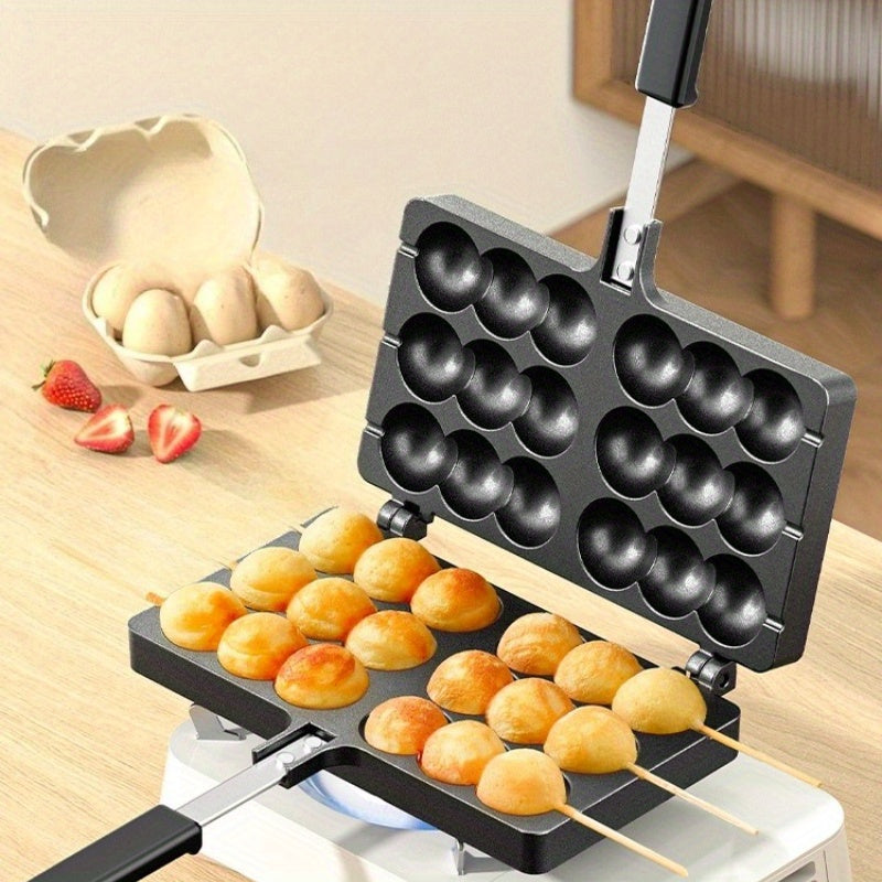 [Heavy-Duty Waffle Maker] Heavy-Duty Commercial & Home Egg Waffle Maker .
