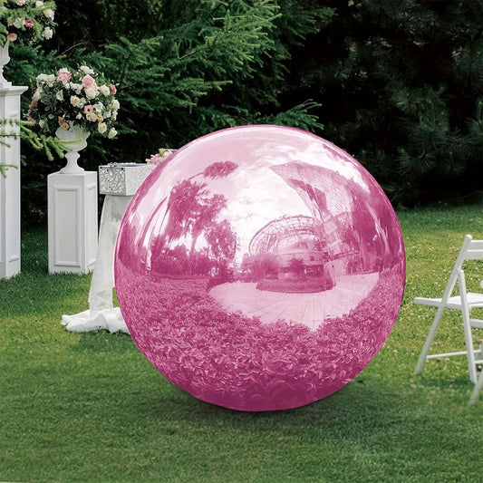 1pc Large Pink Aluminum Foil Balloon - Self-Sealing Round Party Decoration for Weddings, Birthdays, Graduation, 70s/80s Theme, Diwali, Bridal Shower - No Electricity Needed, Durable & Versatile, Wedding Decorations