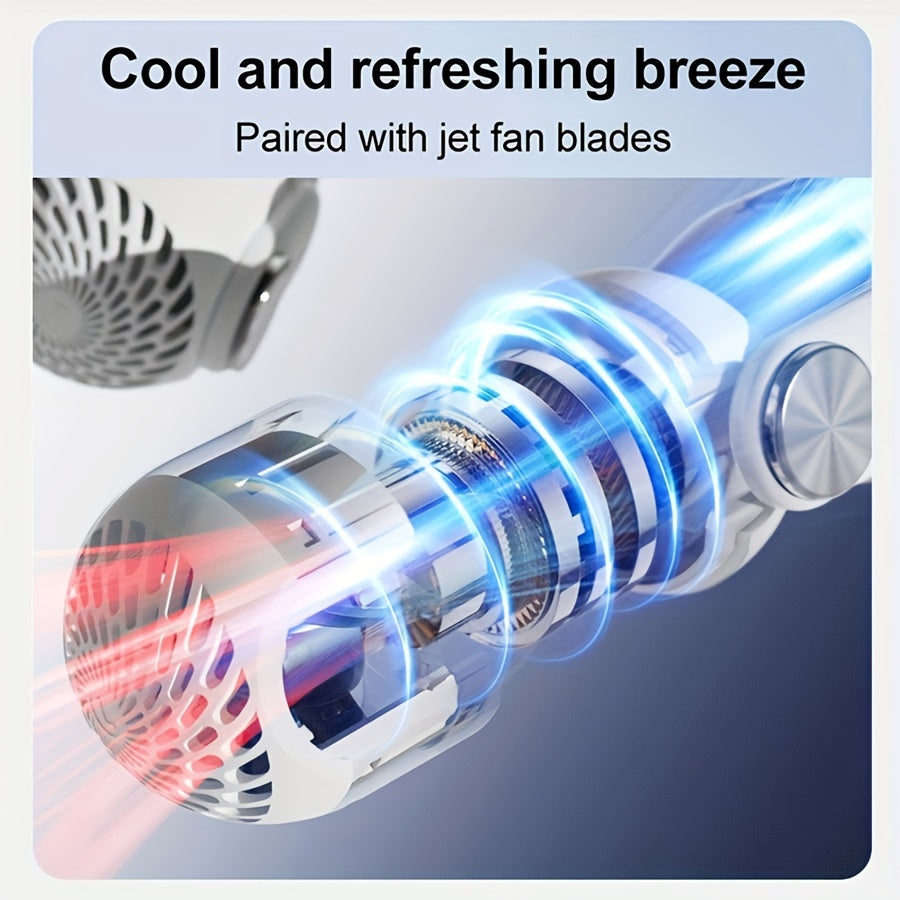 Upgraded Bladeless Neck Fan – Portable, Rechargeable, Wearable Cooling