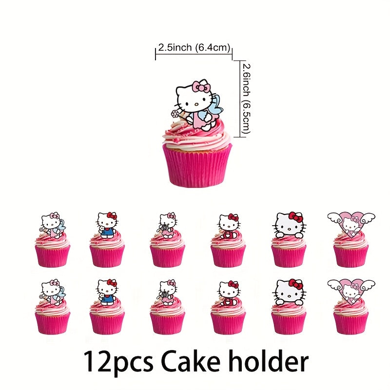 Hello Kitty Party 32pcs Hello Kitty Birthday Party Set | Graduation, Christmas, Easter, Perfect House Party Decoration