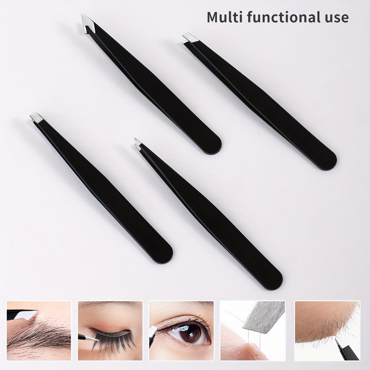 8/9/12pcs Stainless Steel Eyebrow Grooming Kit, Portable Black Set for Women and Men, Includes Eyebrow Brush, Razors, Comb, Scissors, Folding Razor, Trimmer, Tweezers with Comb, Lash Separator, No Electricity Needed