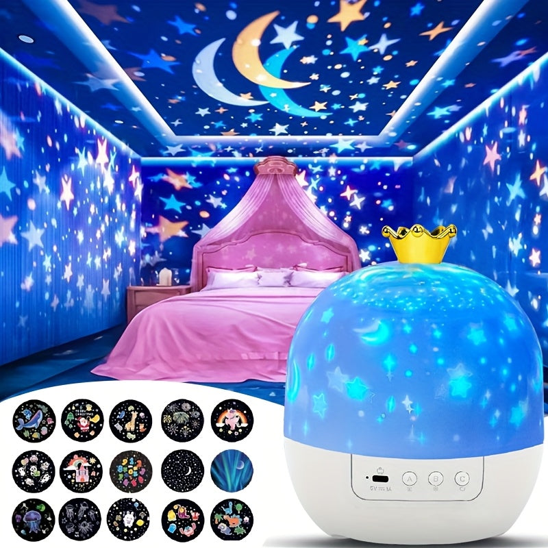 Galaxy Starry Sky Projector Night Light with 360°