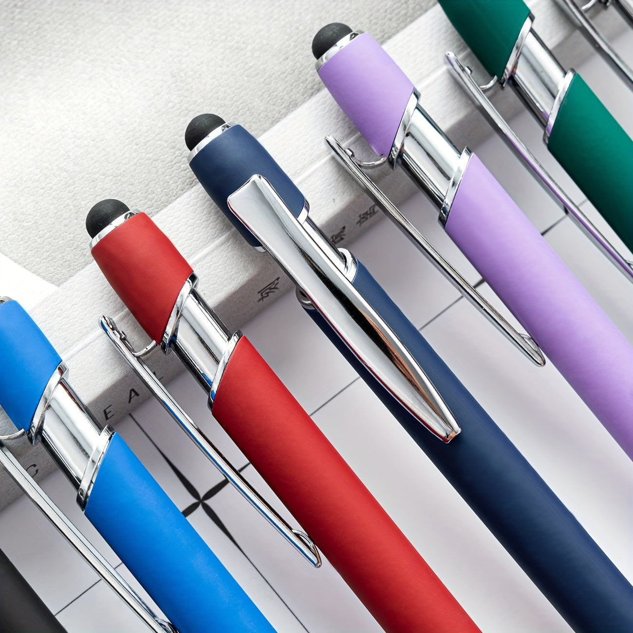 8pcs/16pcs/24pcs Round Metal Retractable Ballpoint Pen Set | Smooth Writing Experience, Medium Tip, Suitable for Office, School, Diary and Art Projects, with Personalized Touch