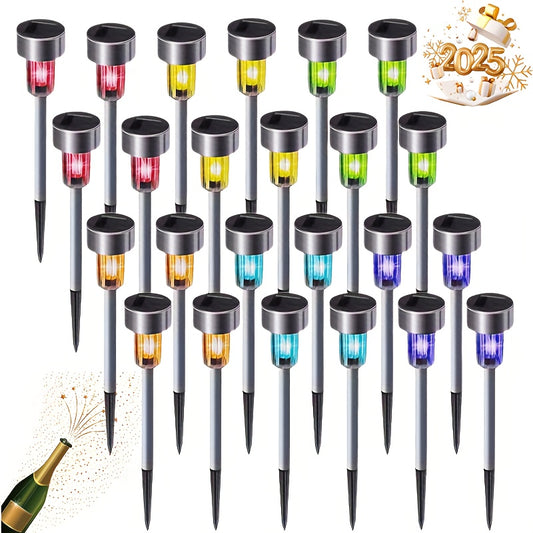 10pcs Solar LED Pathway Lights for Outdoors