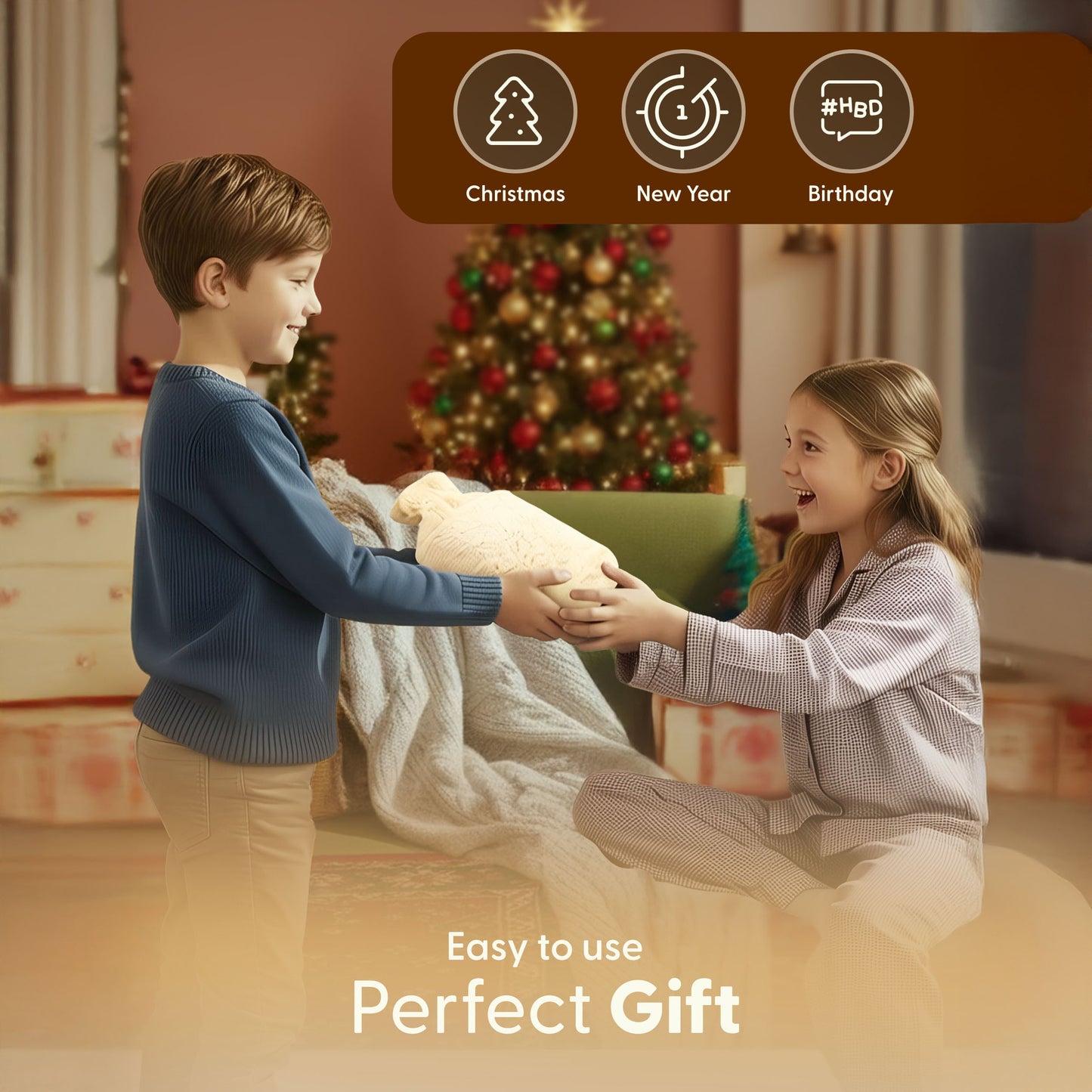 Cosy Hot Water Bottle with Plush Cover