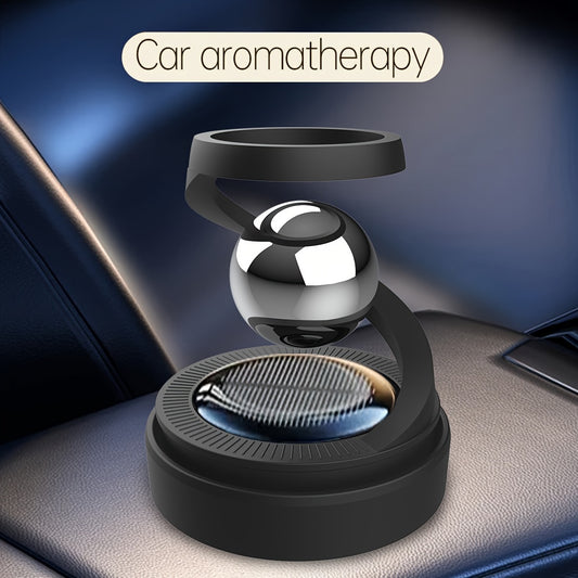 1pc Solar-Powered Rotating Car Aromatherapy Diffuser, Long-Lasting Fragrance, Dashboard Decor, Interior Accessory, Compatible with Balm/Tablets/Sticks