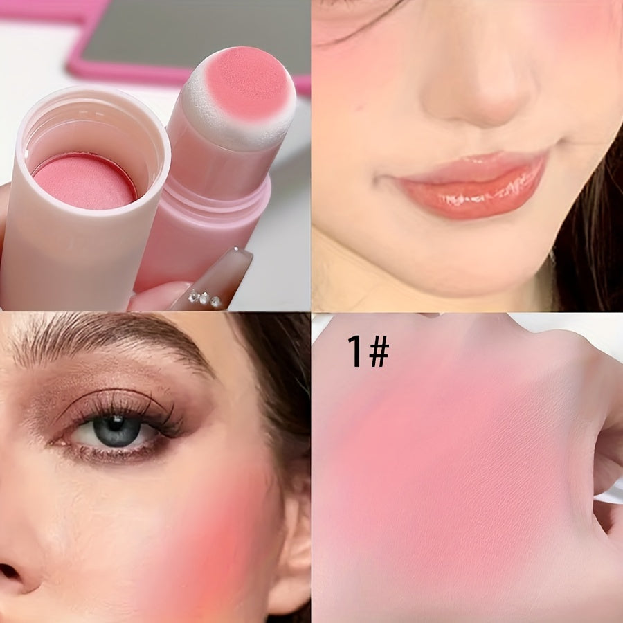 Long-lasting Soft Mist Matte Blush Stick - Waterproof, Cute Natural Supernatural Monochrome Blush