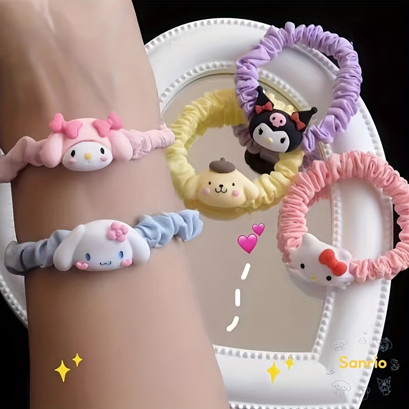 10pcs Sanrio Cartoon Hair Ties