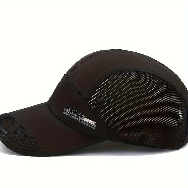 Men's Spring/Summer Lightweight Breathable Outdoor Casual Fishing Duckbill Cap Quick-Dry Thin Sports Baseball Hat