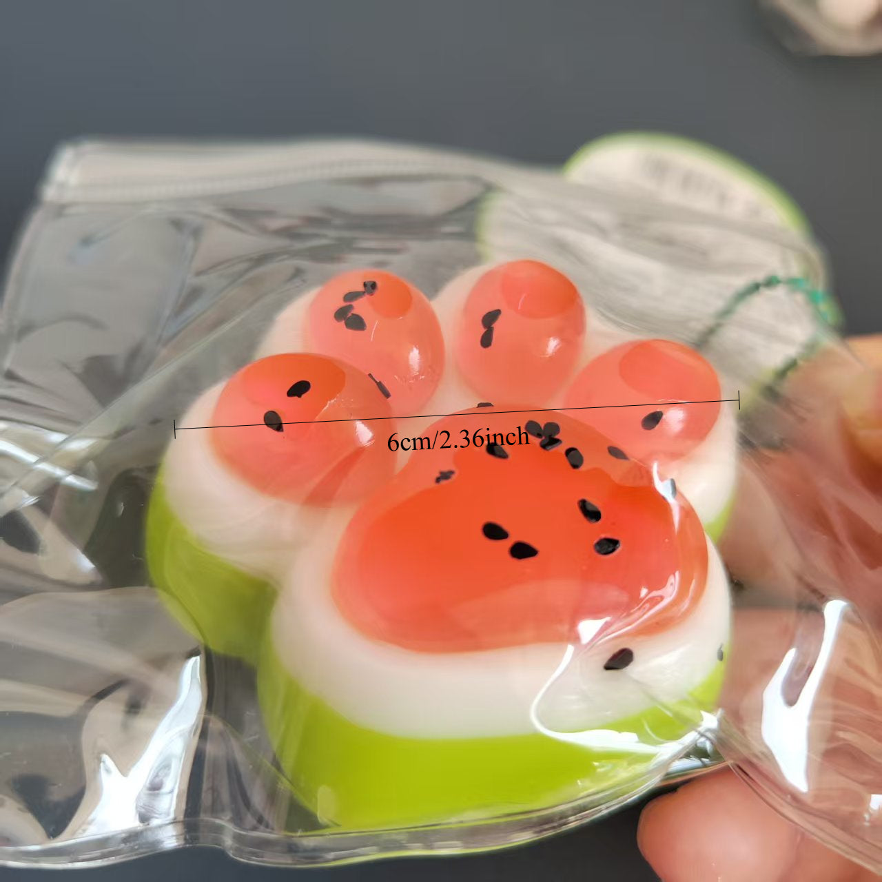 Watermelon Cat Paw Soft Gel Venting Toy - Cute Fruit-Themed Fidget Toy for Fun and Relaxation, Portable & Fun Desk Accessory for Office, Travel, and Home - Ideal Collectible Gift!