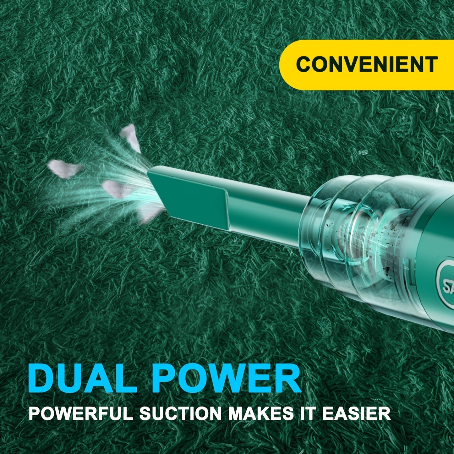 Newly Upgraded Model, Portable Cordless Handheld Vacuum Cleaner,