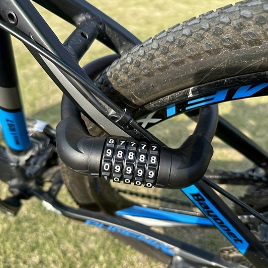 BAOBIAO Compact 4-Digit Combination Steel Cable Lock, Anti-Theft, 18" Length, 0.5" Thick - Durable PVC & Zinc, Fit for Bikes, Black