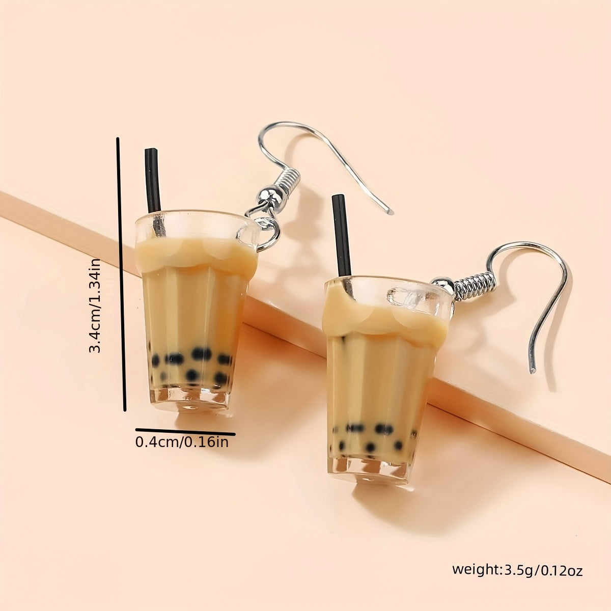 [Fashionable Pearl Tea Ear Accessories] Fashionable And Cute Cross-border Hot-selling Pearl Milk Tea Ear Hooks Earrings For Women, Korean Version Ins Style Ear Accessories