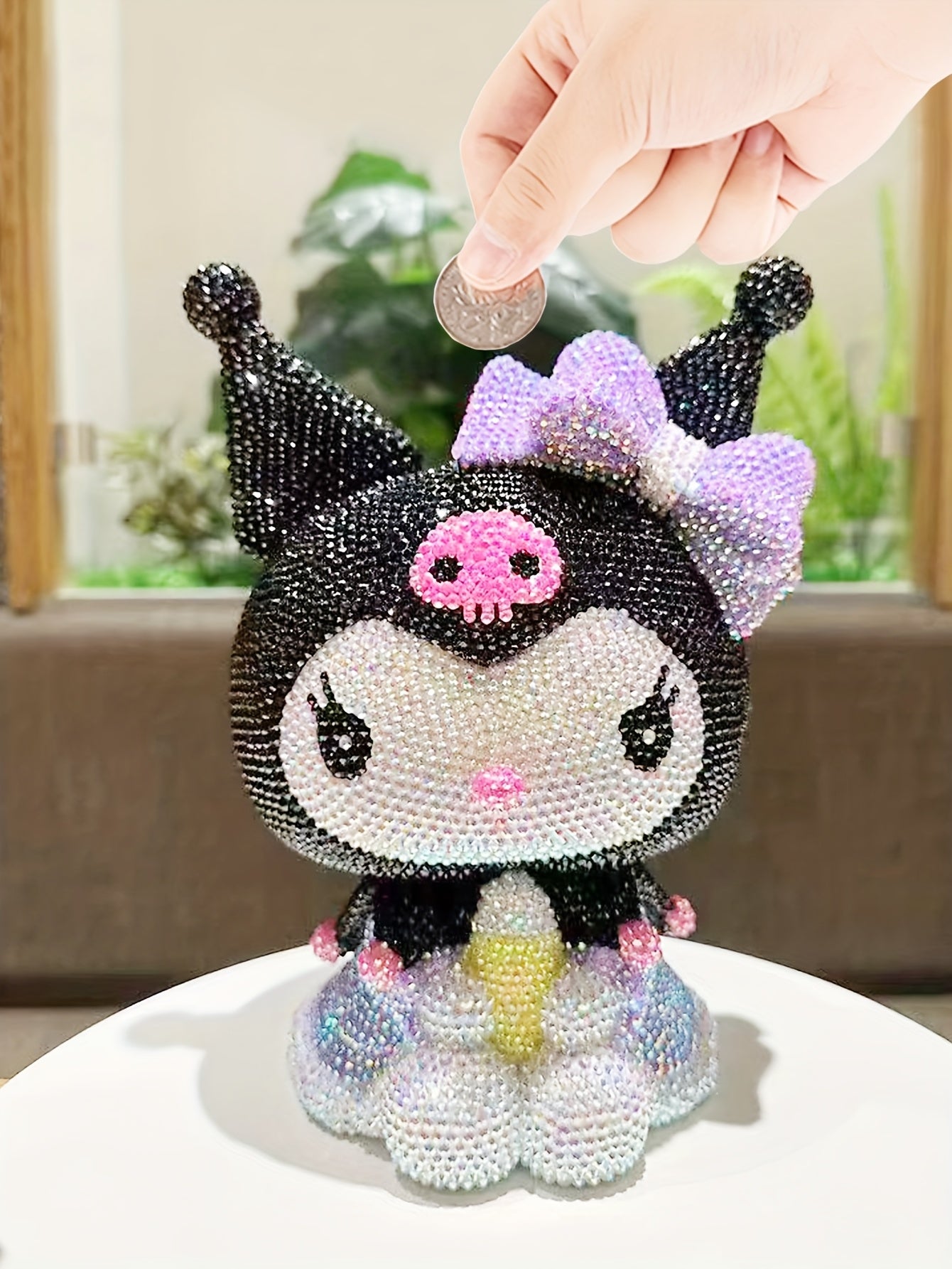 [Diamond Studded] DIY Diamond Studded Cute Cartoon Cat Coin Bank .