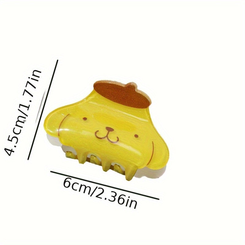 6pcs Sanrio's Hello Kitty and Friends 3D Hair Clip - Cute Cat, Dark Beauty, Melody Design - Acrylic Hair Clip Suitable for Birthday Gifts, Family, Friends, and Classmates, Cute Hair Accessories