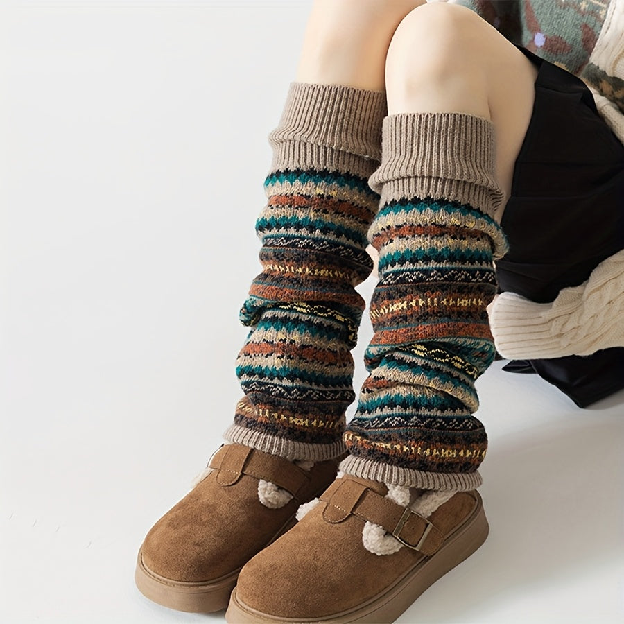 1/2 Pair Women's Bohemian Leg Warmers